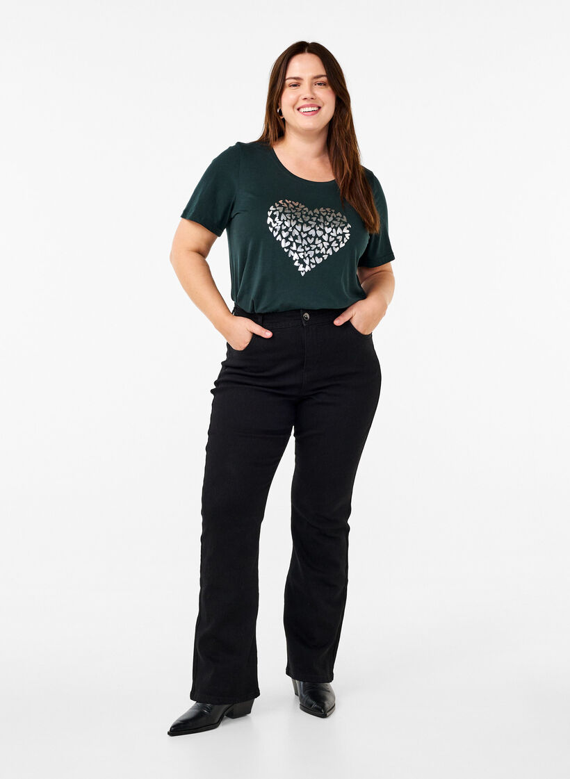 FLASH - T-shirt with motif, Green, Model image number 1