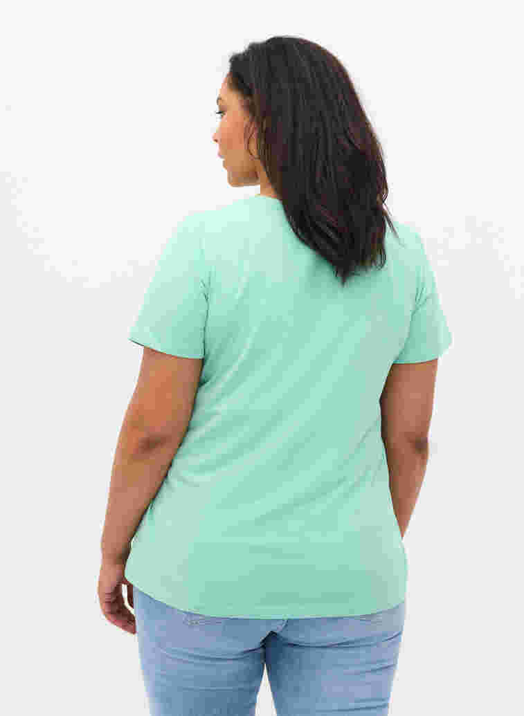 Basic t-shirt, Dusty Jade Green, Model image number 1