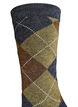 2-pack of harlequin pattern socks, Brown, Packshot image number 3