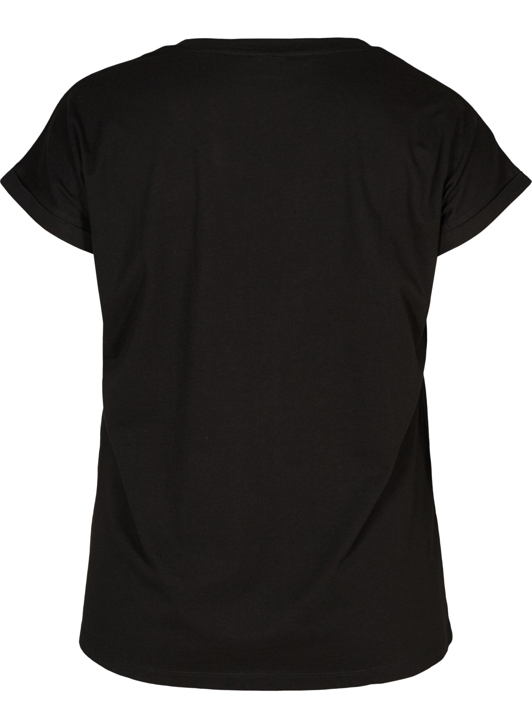 Zizzifashion Cotton mix t-shirt, Black, Packshot image number 1