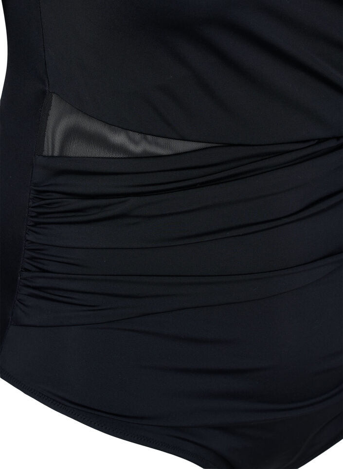 Wrap swimsuit, Black, Packshot image number 3