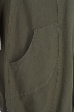 Short sleeve cotton dress, Ivy Green, Packshot image number 2