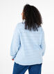 Knitted blouse with round neck and lace pattern, Cashmere Blue Mel., Model image number 1