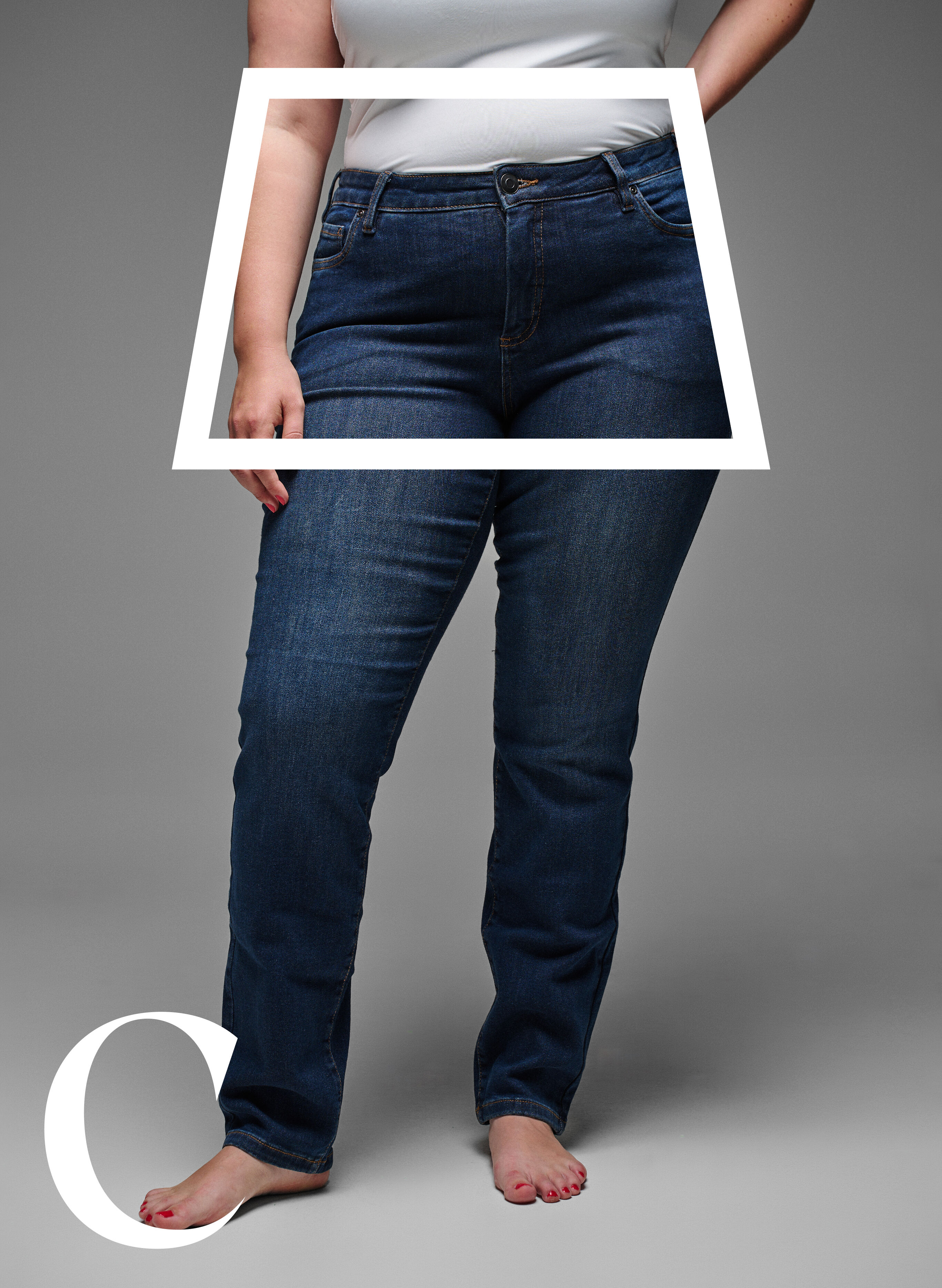 Zizzifashion Slim fit jeans with a regular waist, Dark Blue, Model image number 2