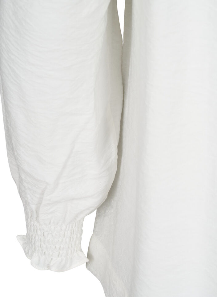 Blouse with ruffle collar, Vanilla, Packshot image number 3