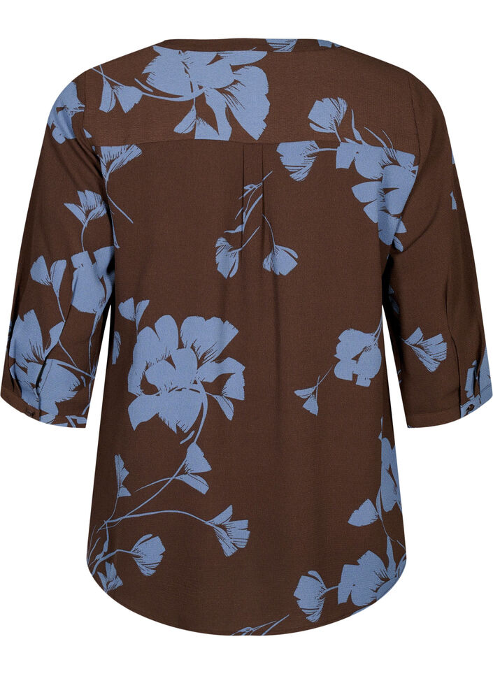 Dotted blouse with 3/4 sleeves, Falcon Flower, Packshot image number 1