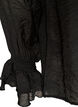 Viscose blouse with ruffles and long sleeves, Black, Packshot image number 3
