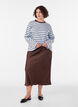 Satin midi skirt, Brown, Model image number 0