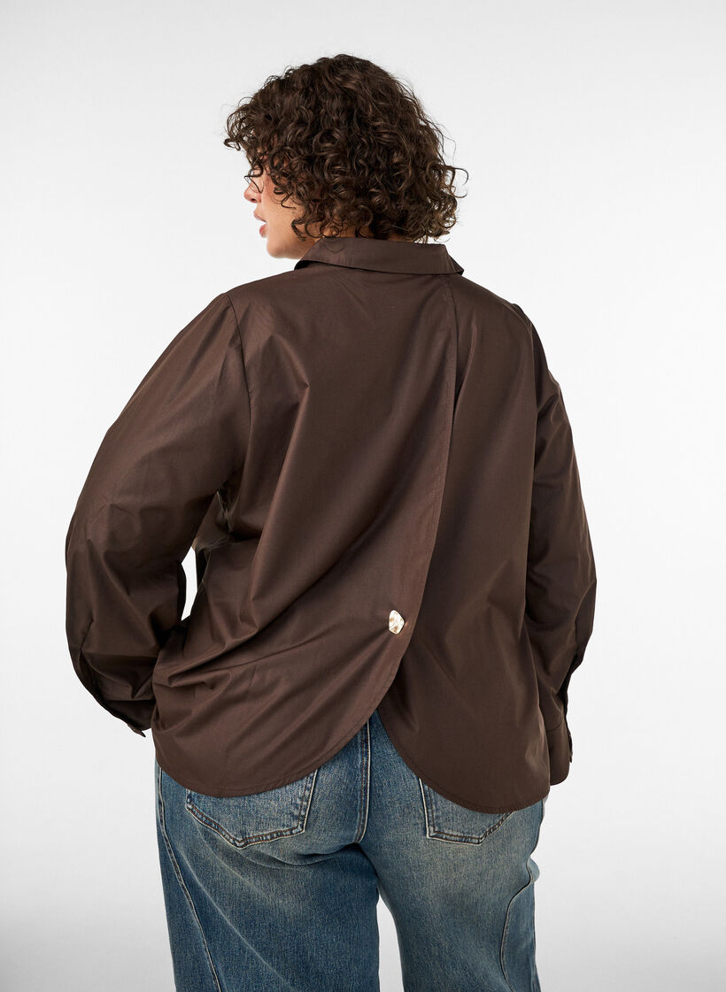 Shirt with decorative back detail, Brown, Model image number 2