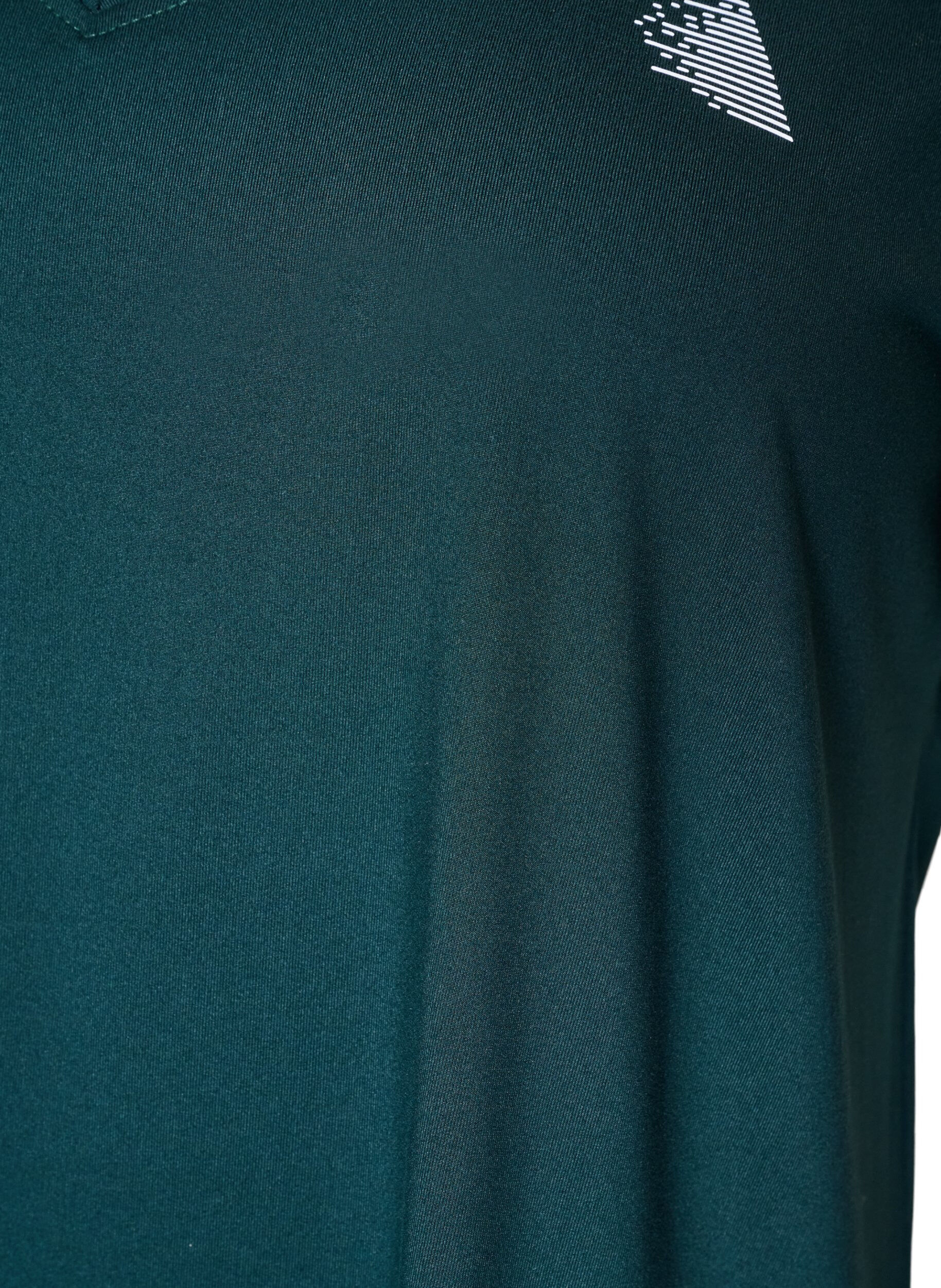 ZizzifashionLoose training t-shirt with V-neck, Green, Packshot image number 2
