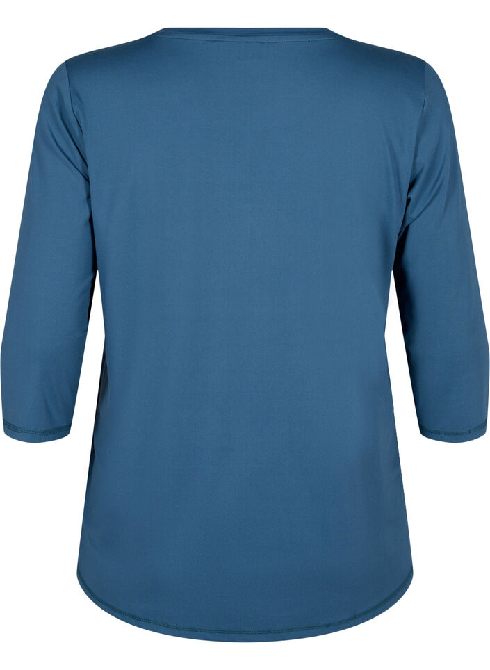 Sports top with 3/4 sleeves, Petrol, Packshot image number 1