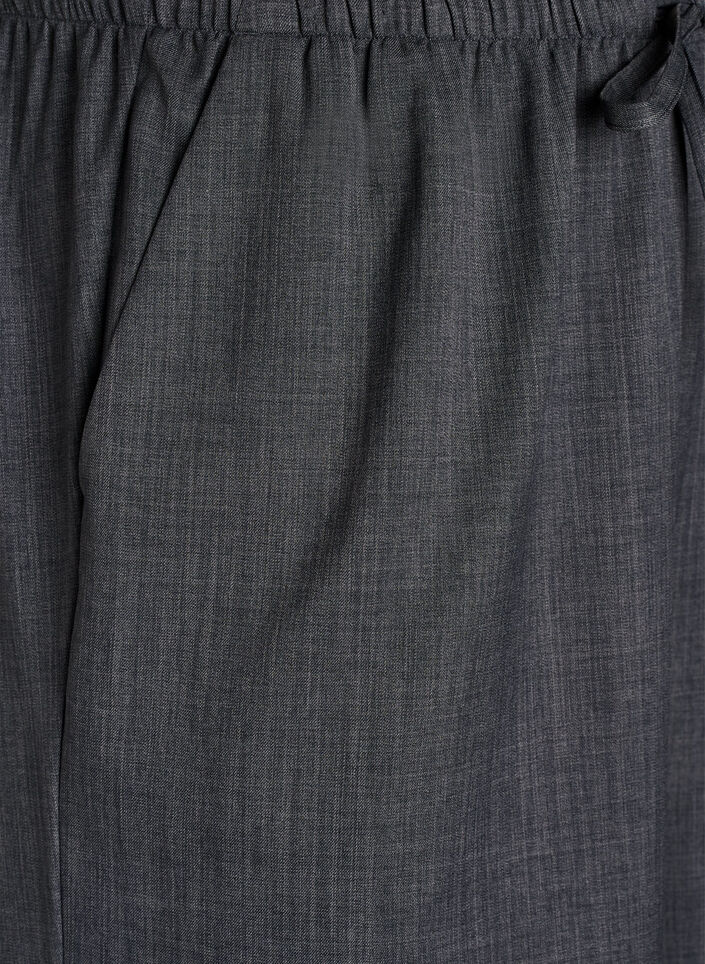 High-waisted trousers with wide legs, Dark Grey, Packshot image number 2