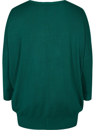 Knitted tunic in viscose blend, Evergreen, Packshot image number 1