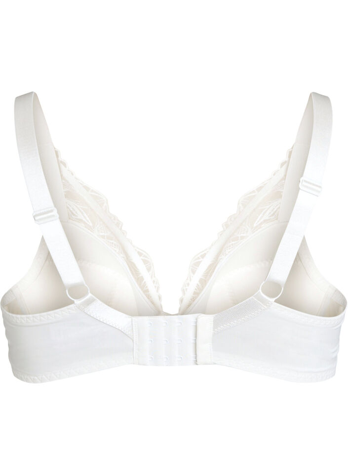 Padded lace bra with underwire, White, Packshot image number 1