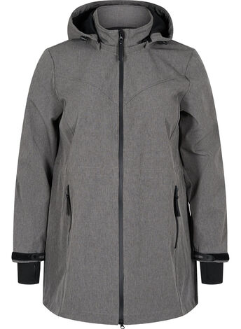 Softshell jacket with detachable hood