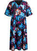 Midi dress with floral print and empire line, Black, Packshot image number 0