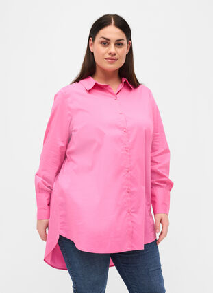Long-sleeved shirt with high cuffs, Aurora Pink, Model image number 0