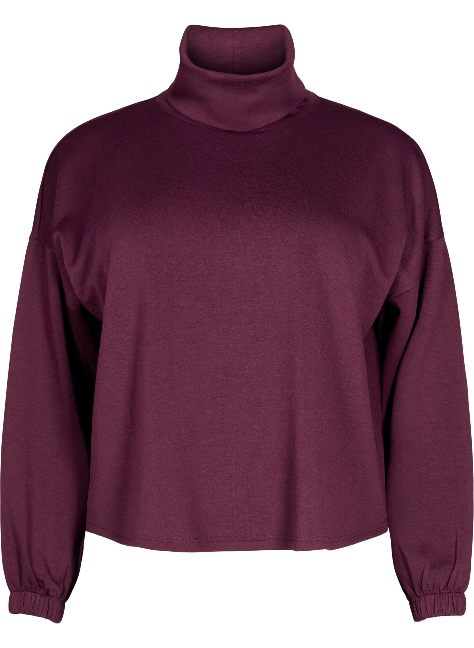 Blouse with turtleneck in modal mix