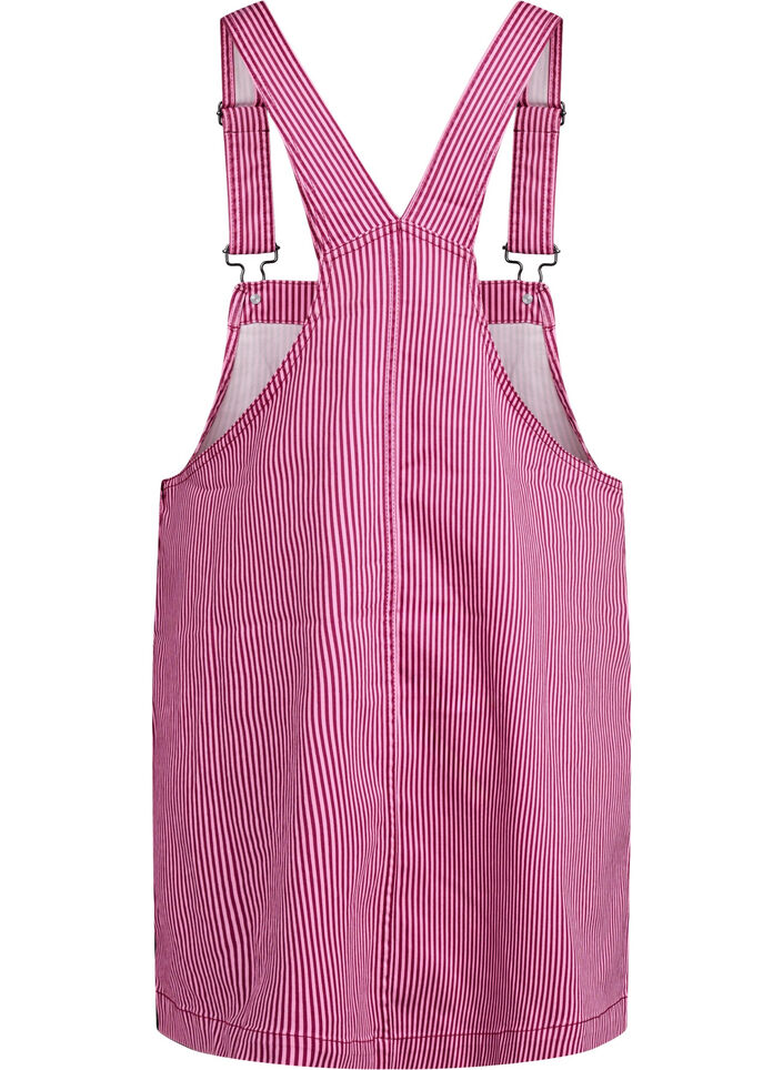 Short dungaree dress with stripes, Red Stripe, Packshot image number 1