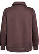 FLASH - Sweatshirt with high collar and pockets, Brown, Packshot image number 1