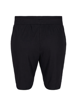 Loose shorts with ribbed texture, Black, Packshot image number 1