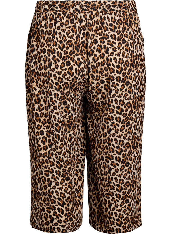 Culotte trousers with print, Green, Packshot image number 1