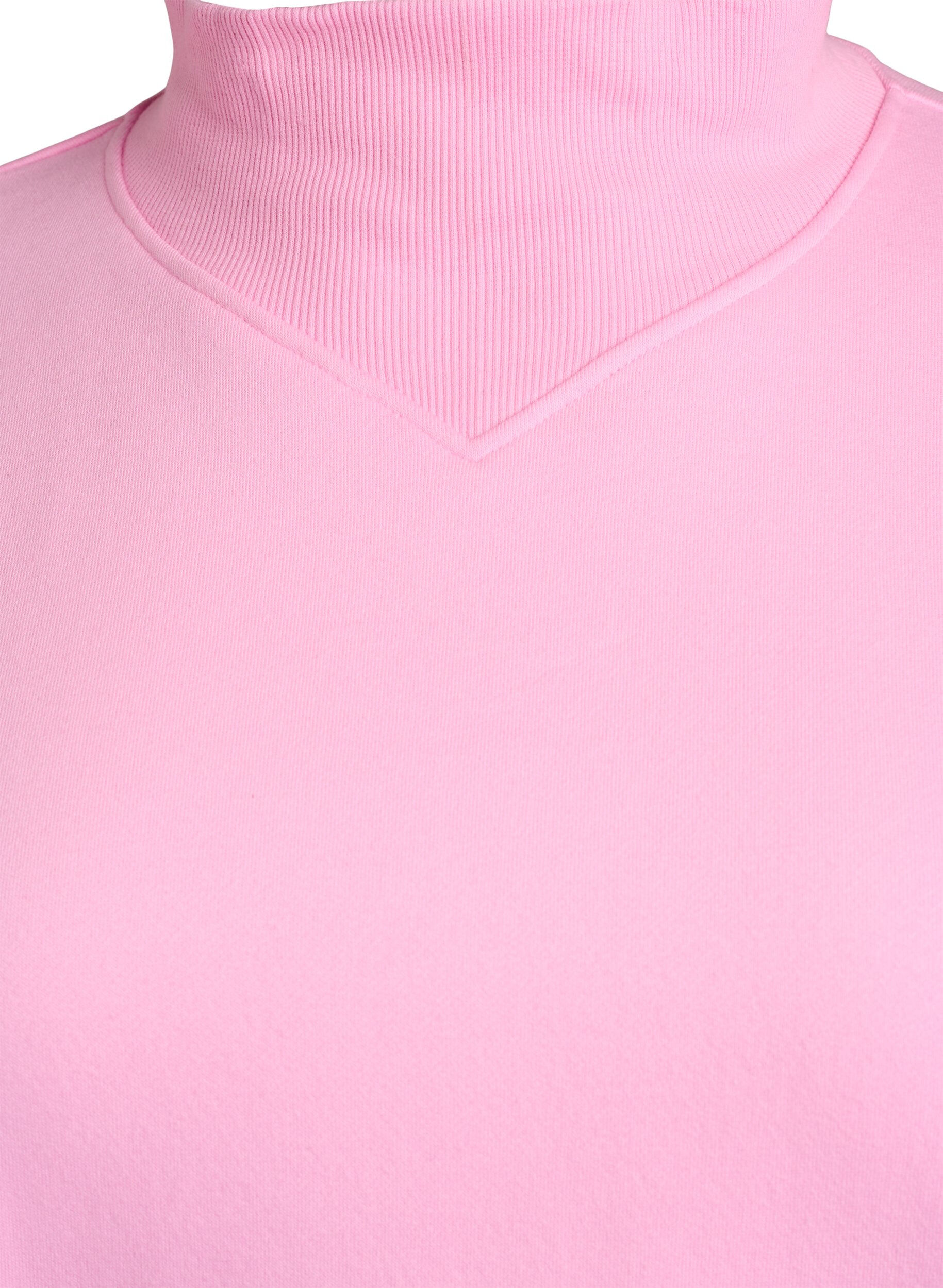 Zizzifashion Sweatshirt with high neck and long sleeves, Pink, Packshot image number 2