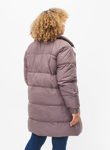 	 Winter jacket with pockets and high collar, Iron, Model image number 1