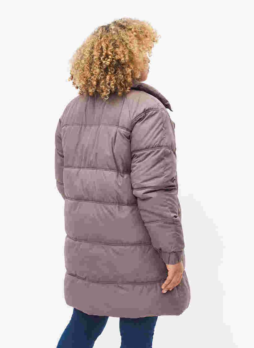 	 Winter jacket with pockets and high collar, Iron, Model image number 1