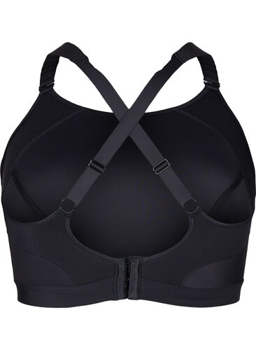 CORE, SUPER HIGH, SPORTS BRA - Sports bra with adjustable shoulder straps, Black, Packshot image number 1