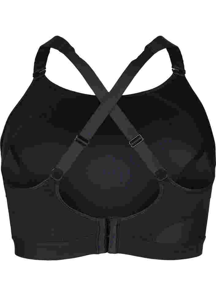 CORE, SUPER HIGH, SPORTS BRA - Sports bra with adjustable shoulder straps, Black, Packshot image number 1