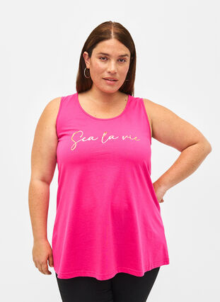 Cotton top with a-shape, Raspberry S. Sea, Model image number 0