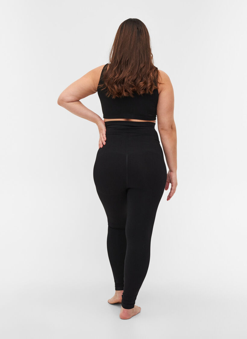 Shapewear leggings with high waist, Black, Model image number 1