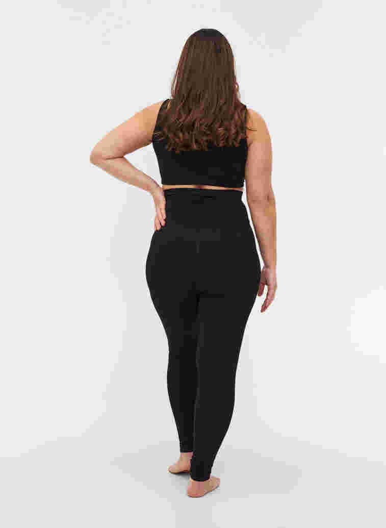 Shapewear leggings with high waist, Black, Model image number 1