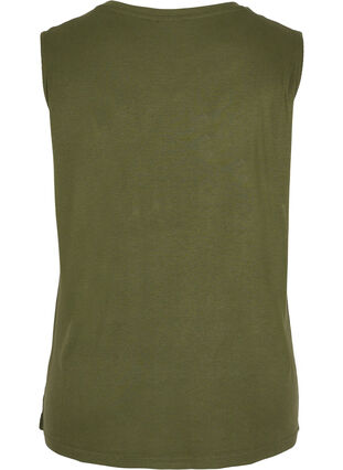 Sleeveless pyjama top in viscose, Ivy Green, Packshot image number 1