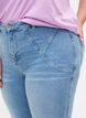 High waisted Amy jeans with super slim fit, Light blue, Model image number 2