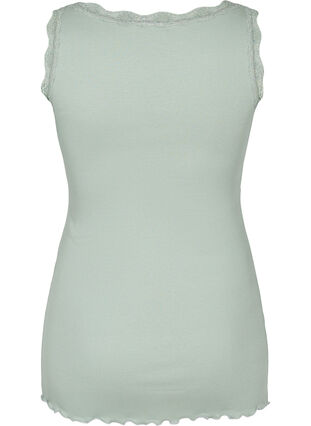 Top with lace trim, Green Milieu, Packshot image number 1