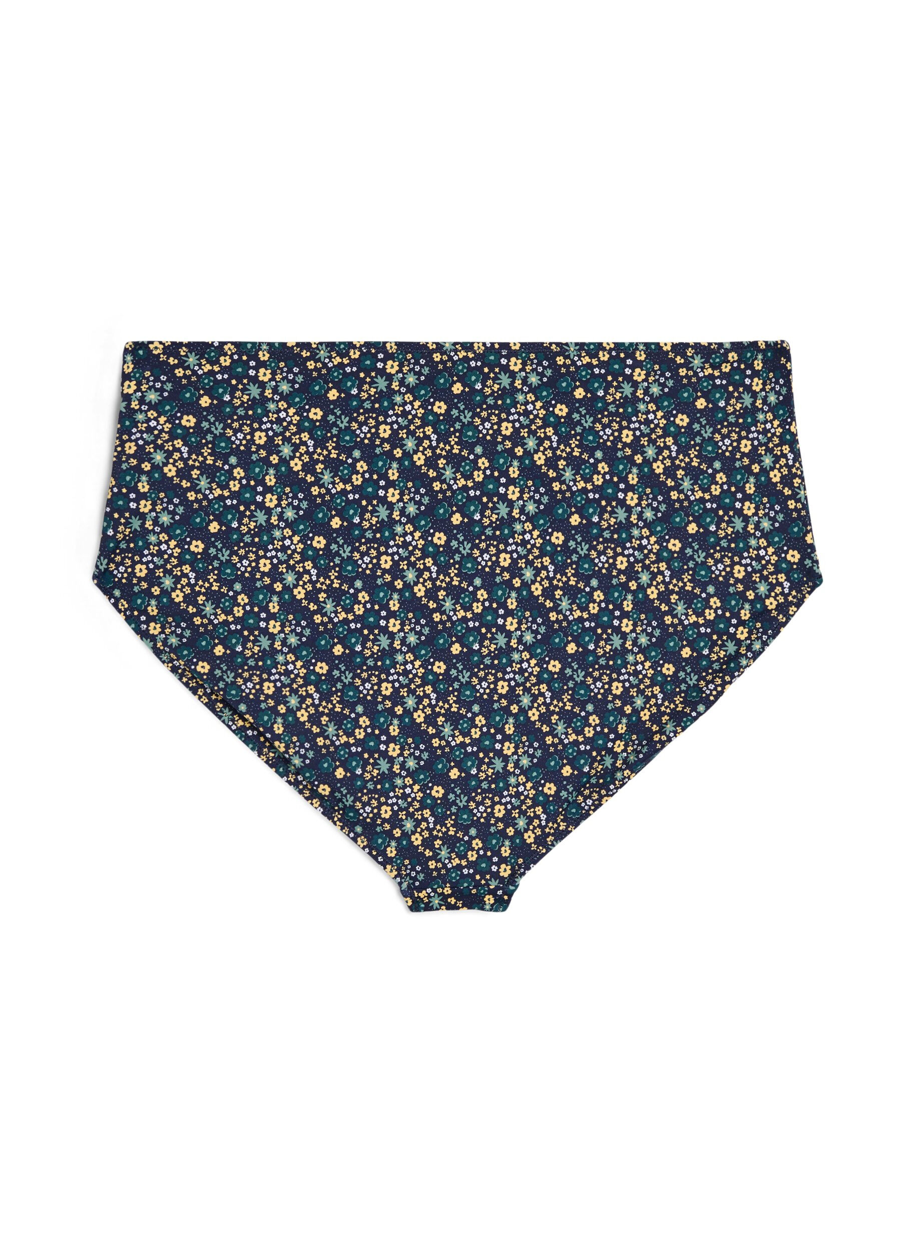 Zizzifashion Bikini briefs with print and high waist, Green, Packshot image number 1