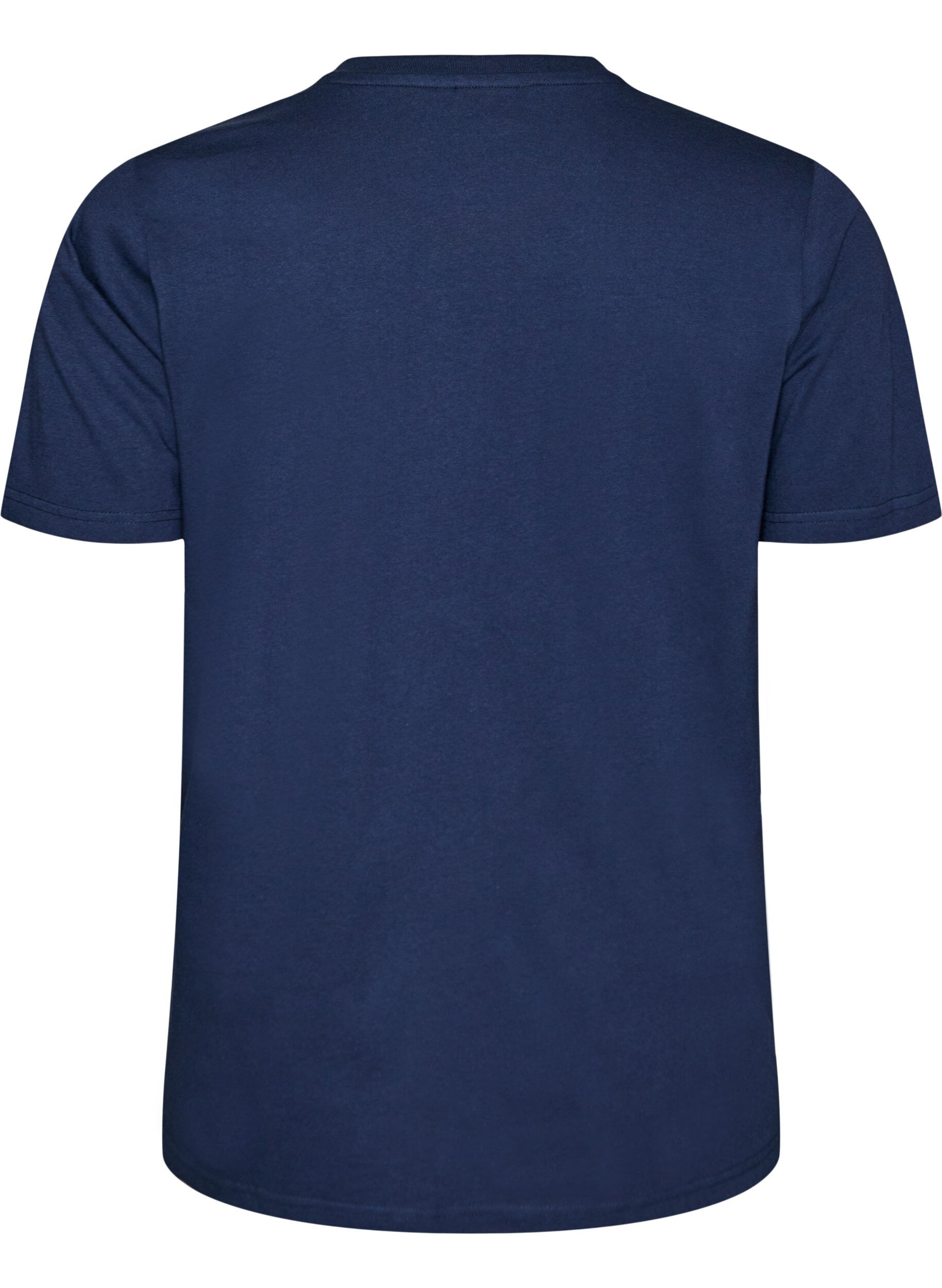 ZizzifashionOrganic cotton T-shirt with eyelet embroidery, Blue, Packshot image number 1