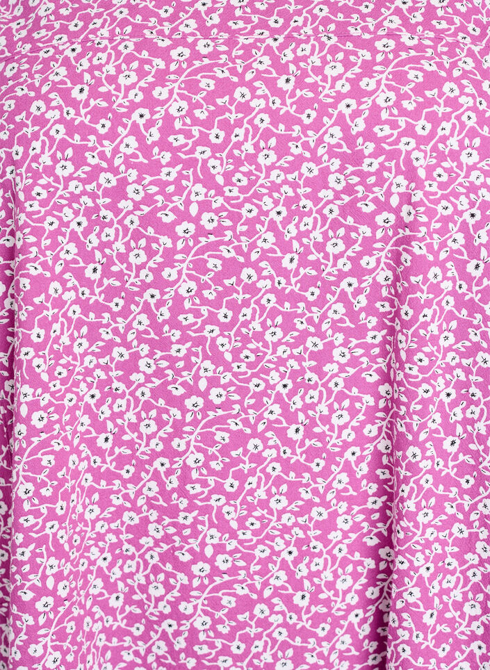 Short cotton dress with 3/4 sleeves and pockets, Purple, Packshot image number 2