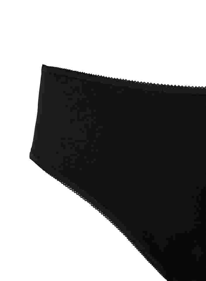3-pack high waist cotton briefs, Black, Packshot image number 2