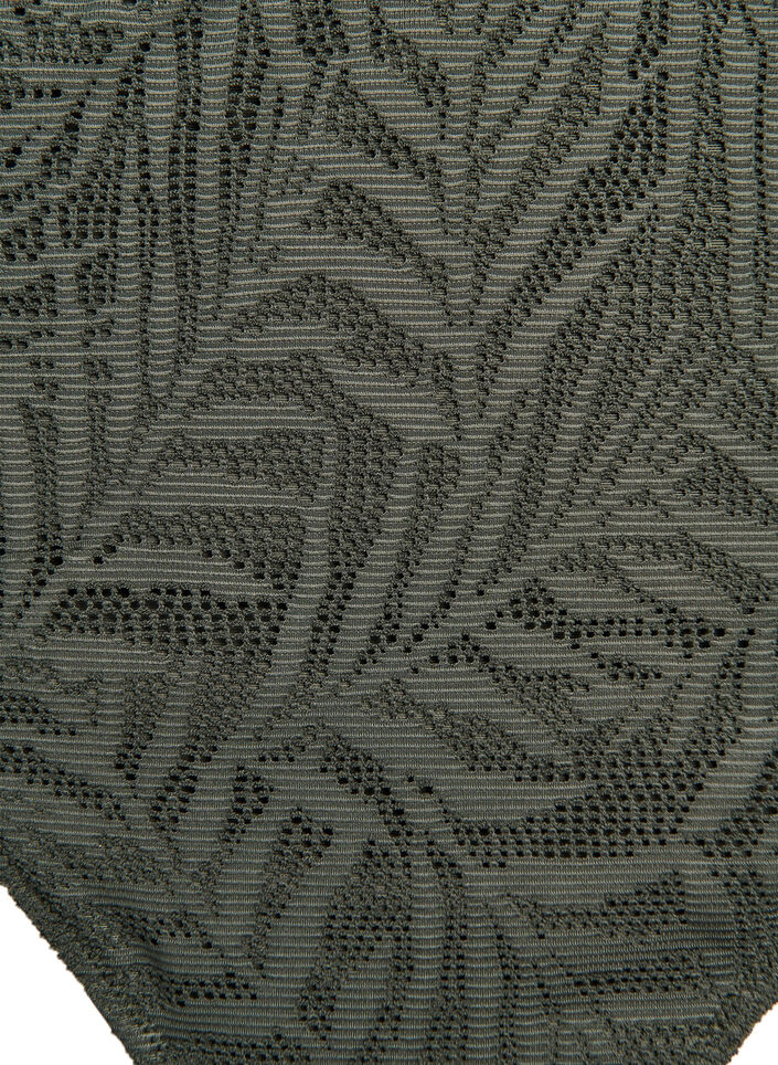 Brazilian bikini briefs in structured mesh, Green, Packshot image number 2