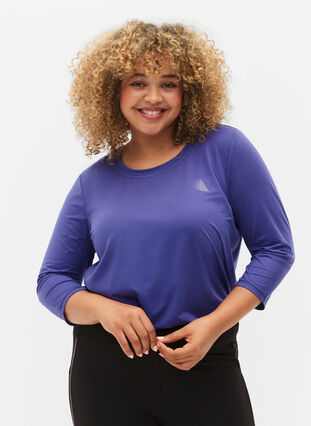 Workout top with 3/4 sleeves, Liberty, Model image number 0