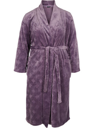 Long dressing gown with pockets, Vintage Violet, Packshot image number 0