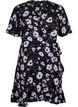 Floral wrap dress with short sleeves, Black, Packshot image number 0