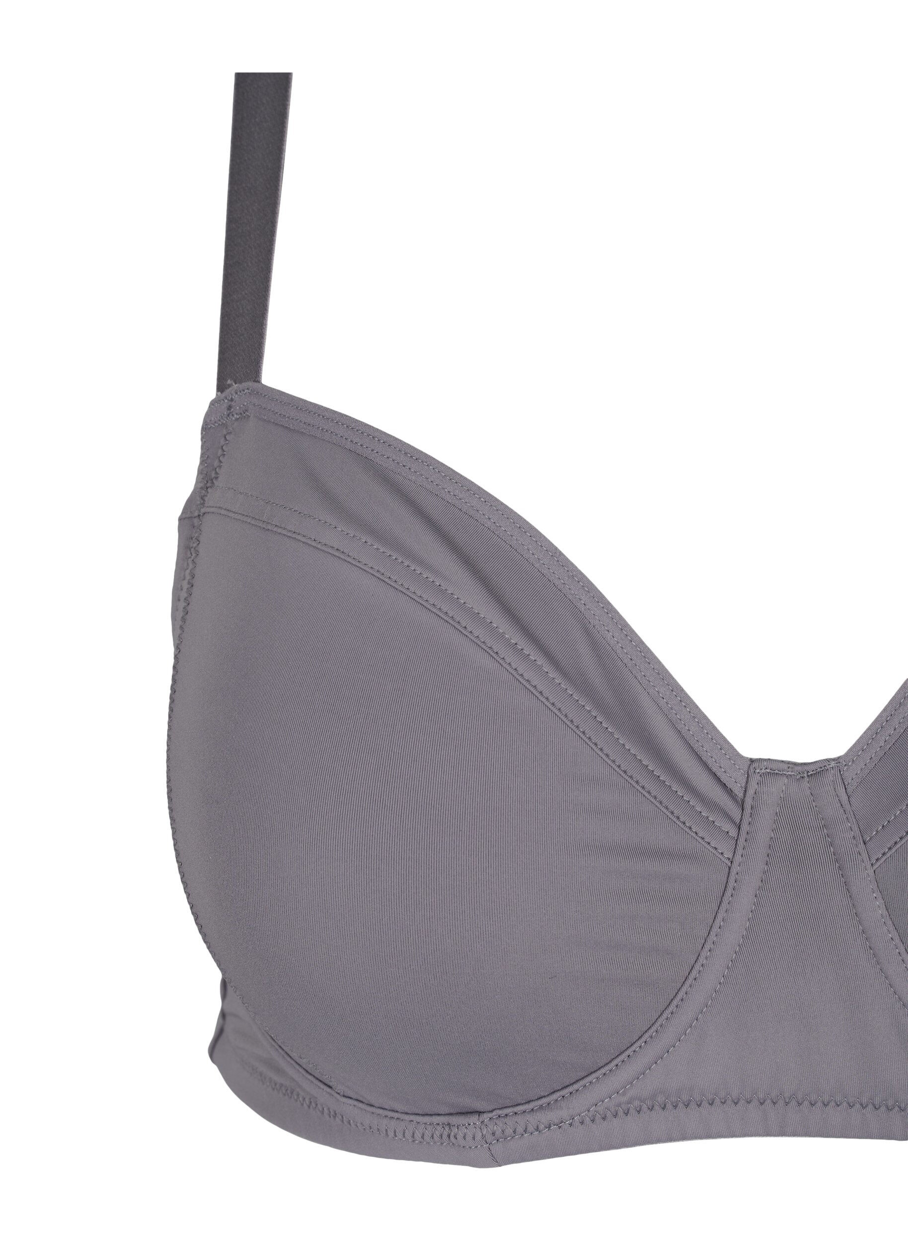 Zizzifashion Underwired  bra with back detail, Smoked Pearl, Packshot image number 2
