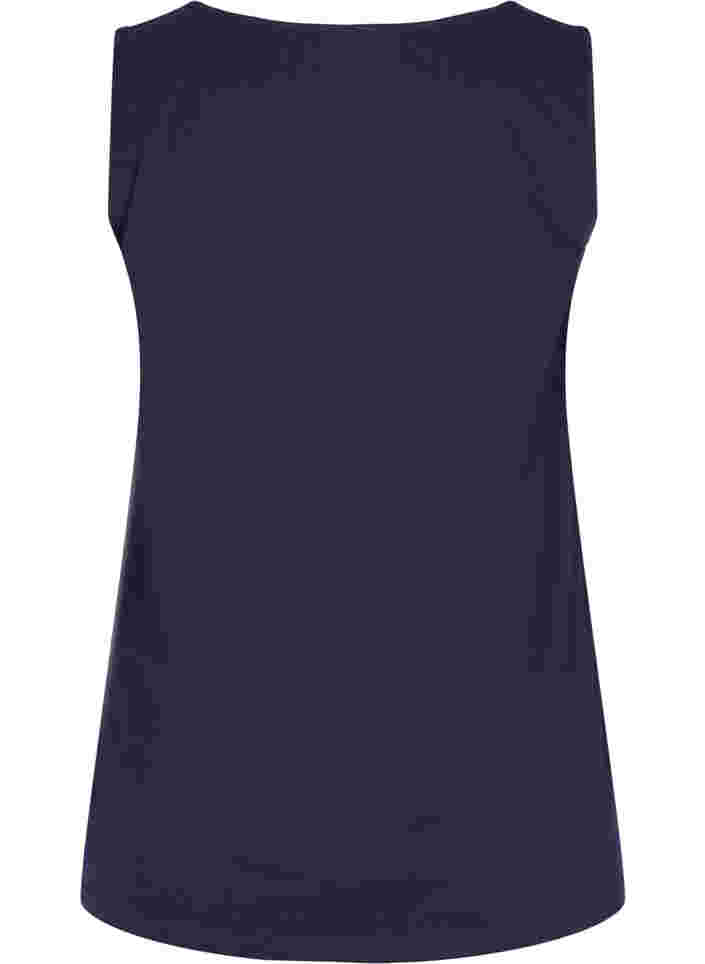 Plain-coloured cotton top, Night Sky Solid, Packshot image number 1