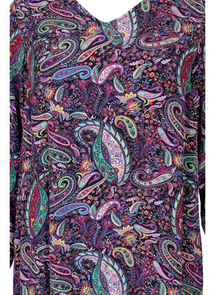 Viscose midi dress with paisley print, Multi Paisley, Packshot image number 2
