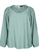 Blouse in viscose with crochet detail, Chinois Green, Packshot image number 0