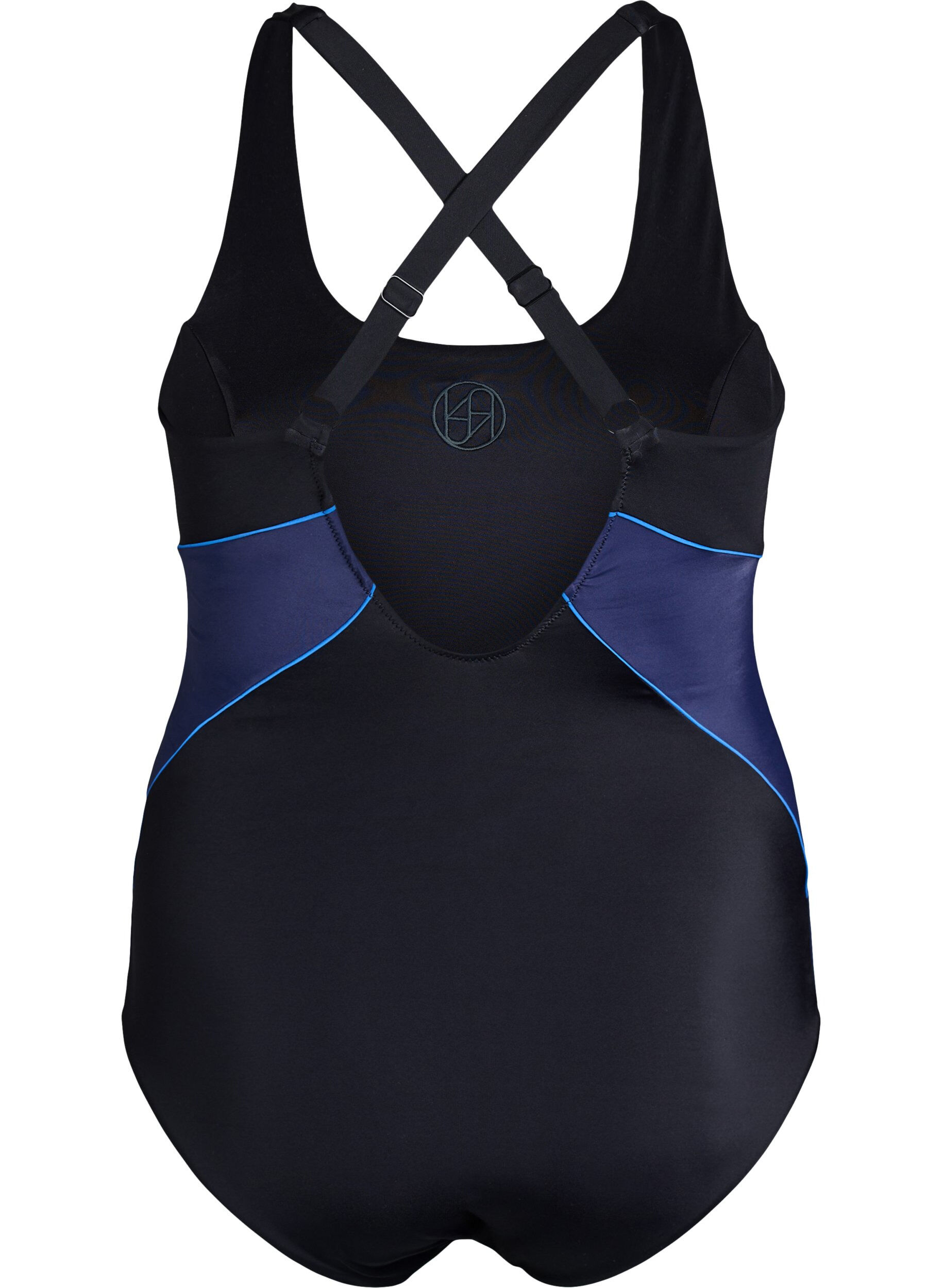 Zizzifashion Sports swimsuit with cross straps, Black, Packshot image number 1